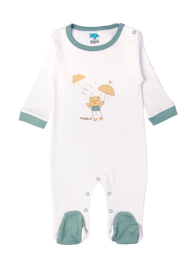 Babies Basic - 100% Cotton Printed Long Sleeves Jumpsuit/Romper/Sleepsuit For Babies - Image 1