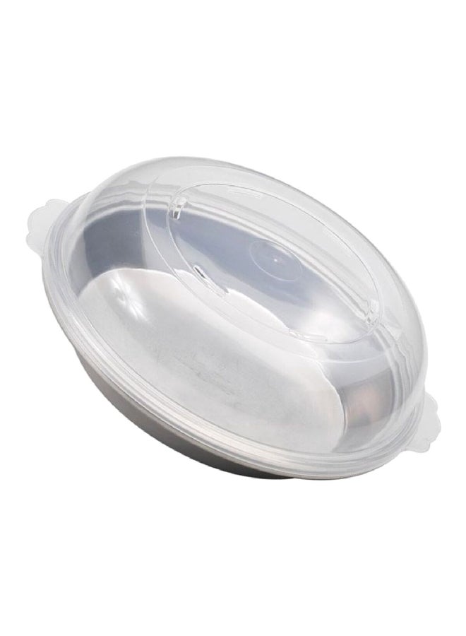 نورديك وير ناتشورالز صينية فطيرة عالية القبة مغطاة، فضي وشفاف، 10 بوصة، 44103 - Image 2