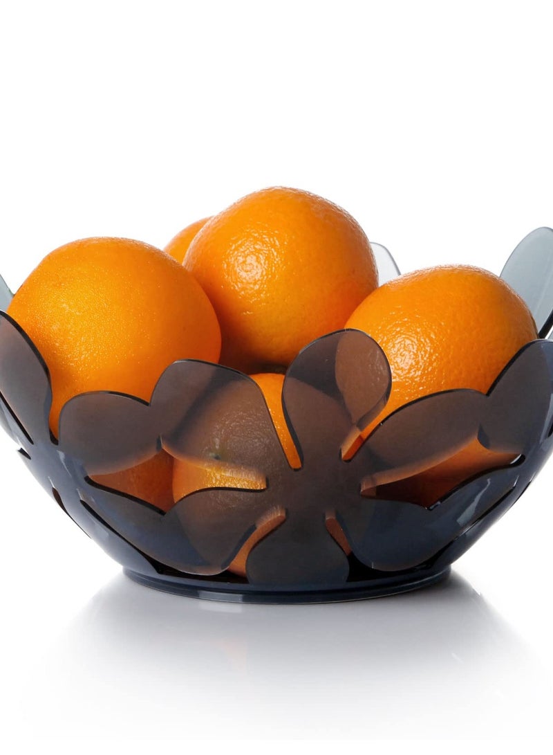 Excefore Rustless Fruit Bowl, Petal-shaped fruit basket for kitchen, Sturdy plastic decorative bowl for home decor, kitchen countertop. Color: Green.  - Image 1