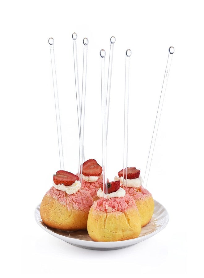 الينك مجموعة ألينك من 100 عود تقليب بلاستيكي شفاف، أعواد تقليب على شكل مصاصات كيك كريستالية، أعواد تقليب لمشروبات الكوكتيل والقهوة، 7.24 بوصة - Image 3