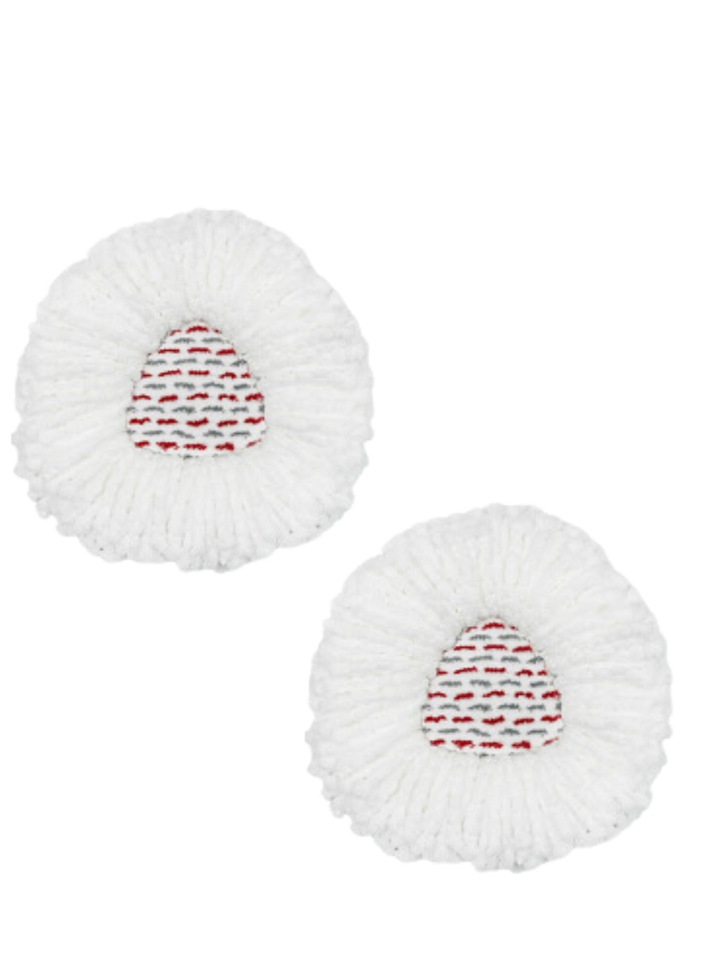 Zalcoon 2 Pack Upgraded Deep Clean Refill Compatible with Vileda / O-cedar Easy Wring Spin Mop & Bucket System Microfiber Mop Heads Refill for , 40% More Cleaning Power, Scrub Pad (White)