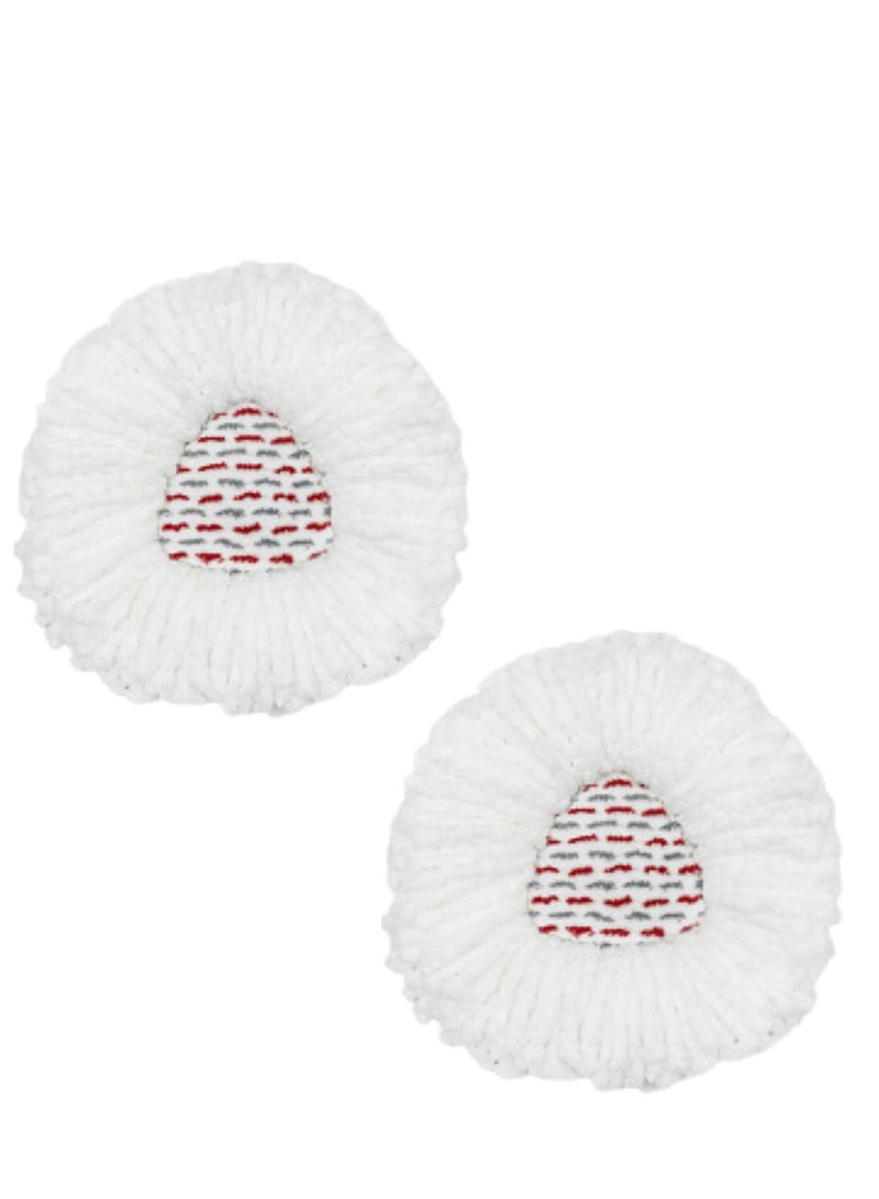 زالكون عبوتان من عبوة إعادة التعبئة العميقة المطورة المتوافقة مع ممسحة Vileda / O-cedar سهلة الاستخدام والممسحة الدوارة ونظام الدلو رؤوس ممسحة من الألياف الدقيقة لإعادة التعبئة، قوة تنظيف أكبر بنسبة 40%، وسادة تنظيف (أبيض) - Image 1