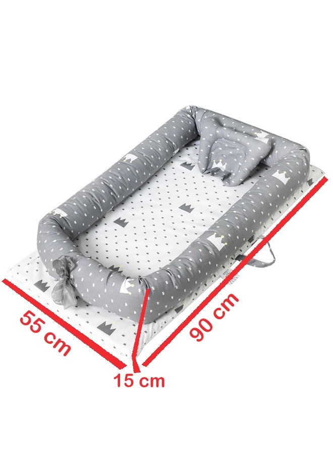 زي سي إم - هابي سرير الأطفال المحمول المصنوع من القطن الخالص لحديثي الولادة - Image 5