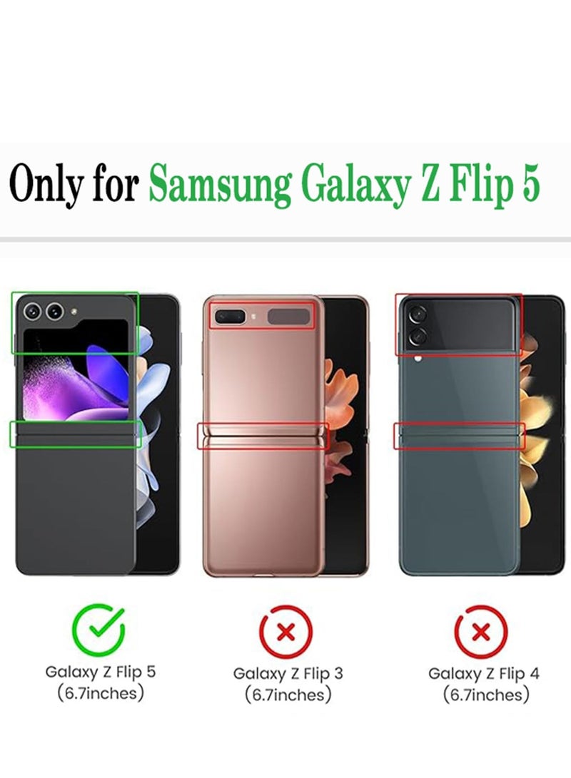 KASTWAVE For Samsung Galaxy Z Flip 5 Colorful Retro Oil Painting Printed Butterfly Laser Glossy Pattern Stylish TPU Protective Cover with Luxury Rhinestone for Girls Galaxy Z Flip 5 - Image 2