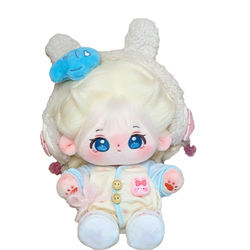 CALEMBOU Plush Doll 20cm Cute Cotton Doll with Skeleton Anime Plushies Soft Stuffed Dress Up Dolls Kawaii Plush Toys Gift Come with Doll Clothes - Image 1