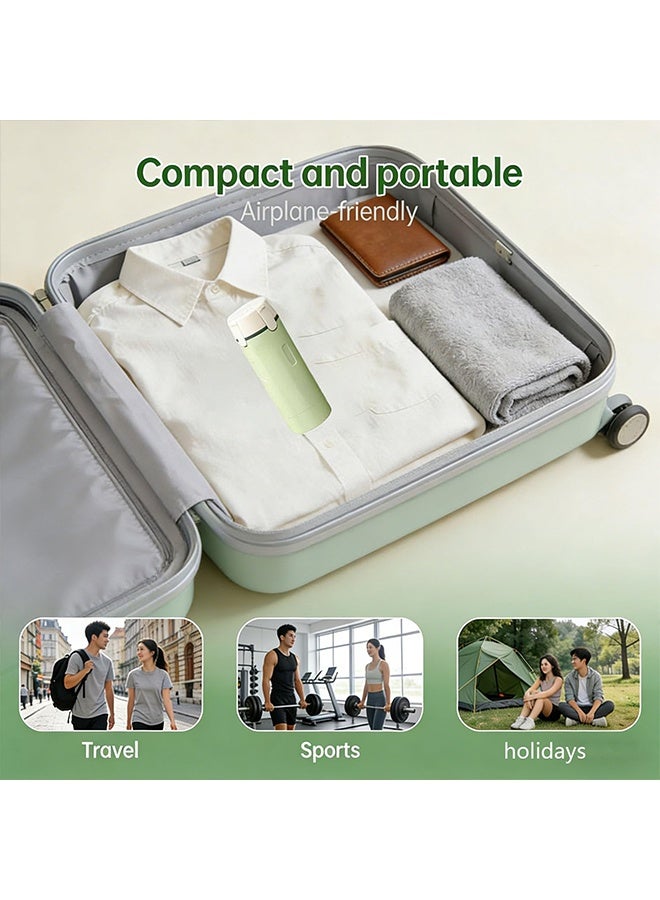 4 in 1 Travel Dispenser Bottle Leakproof Refillable Travel Bottles for Toiletries Portable Travel Size Containers for Shampoo Lotion Cosmetics Travel Essentials for Women Men (Green) - Image 5