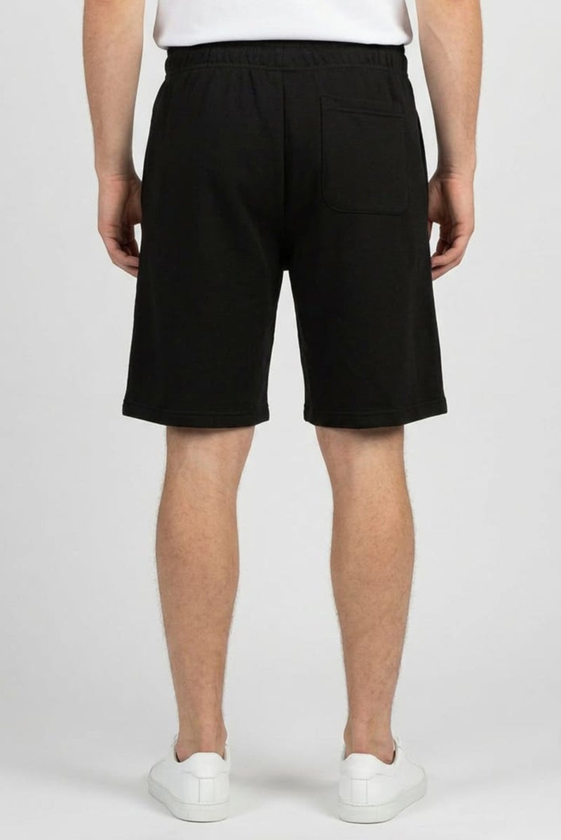 Algspar Men Brand Logo Basic Shorts, Black - Image 4