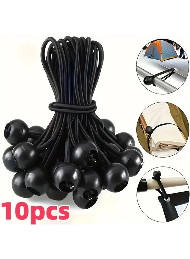 10pcs Elastic Bungee Cords With Ball Ends For Tents Canopies Tarps Outdoor Camping - Image 2