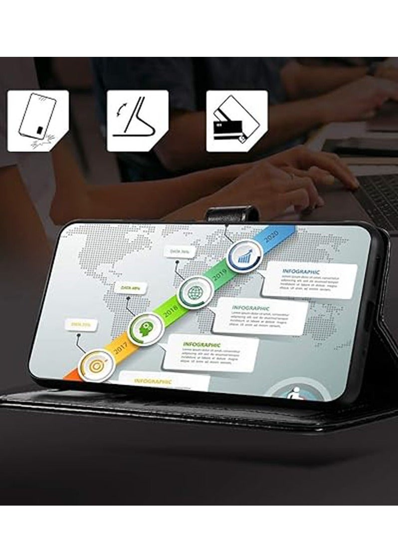 Compatible with Huawei Mate 70 Pro/70 Pro Plus Case, Premium PU Leather Magnetic Flip Case Cover with Card Holder and Kickstand for Mate 70 Pro/70 Pro+ - Image 2