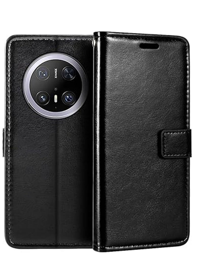 Compatible with Huawei Mate 70 Pro/70 Pro Plus Case, Premium PU Leather Magnetic Flip Case Cover with Card Holder and Kickstand for Mate 70 Pro/70 Pro+ - Image 1