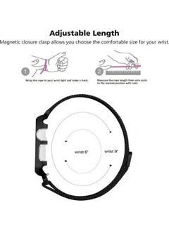 NIBEMINENT Milanese Loop Metal Watch Strap For Apple Series 3 & 2 1 38mm Black  - Image 4