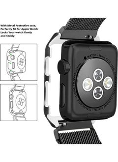 NIBEMINENT Milanese Loop Metal Watch Strap For Apple Series 3 & 2 1 38mm Black  - Image 3