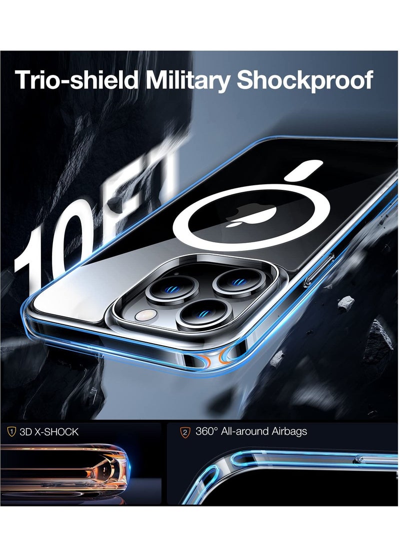 BORTONY iPhone 15 Pro MagSafe Case Compatible with Magnetic Accessories Wireless Charging Clear Anti Yellow Protective Slim Case for iPhone 15 Pro Cover 6.1 Inch Clear - Image 5