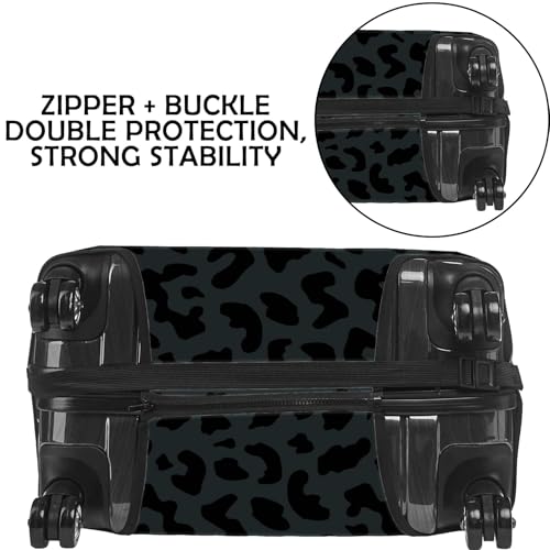 BHAHB Luggage Suitcase Cover Protector Luggage Elastic Washable Baggage Covers Cute Aesthetic for Unisex Women Girls Travel Trip L2629 inchBlack Leopard - Image 3