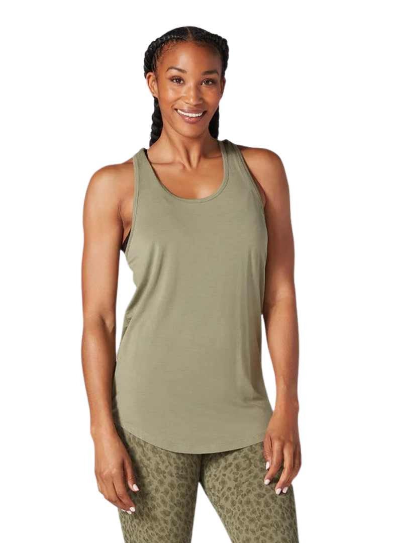 TAVI TWISTED RACERBACK TANK LIGHT OLIVE - Image 1