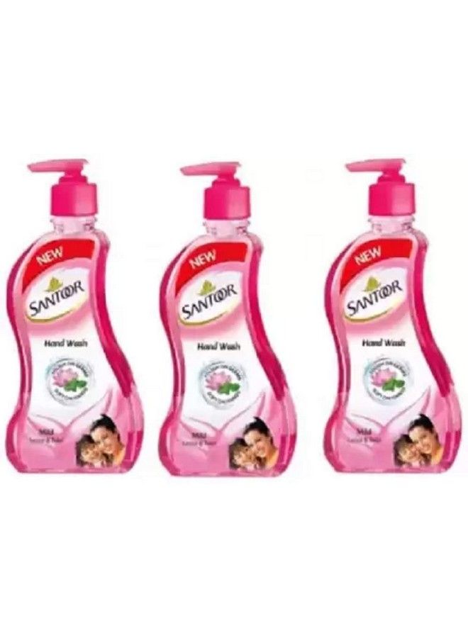Santoor Mild Lotus & Tulsi Gently Soft Hand Wash (Pack Of 3) Hand Wash Pump Dispenser (3 X 215 Ml)  - Image 2