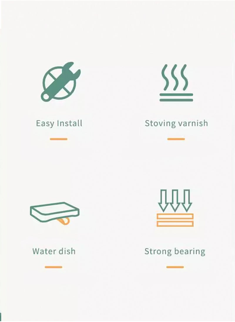 LOOPITYS Stainless steel tableware storage rackdishwashing rack, kitchen storage rack multi-functional dish rack tableware storage rack tableware drain rack kitchen utensils and dishes storage chopstick storage knife holder cup holder  - Image 5