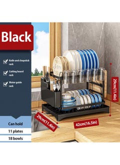 LOOPITYS Stainless steel tableware storage rackdishwashing rack, kitchen storage rack multi-functional dish rack tableware storage rack tableware drain rack kitchen utensils and dishes storage chopstick storage knife holder cup holder  - Image 1