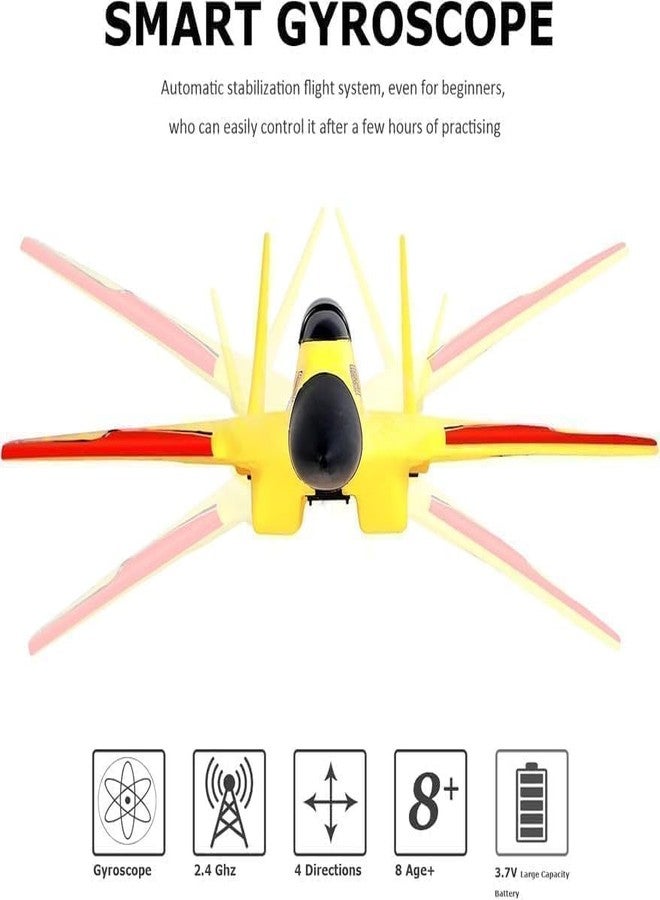 GORMERY RC Airplane Jet Epp Foam Aircraft, Remote Control Airplane for Kids u0026 Adults, RC Glider Automatic Balance Gyro Plane with Night Light, Stunt RC (Multicolor) Best Gift Toy - Image 5