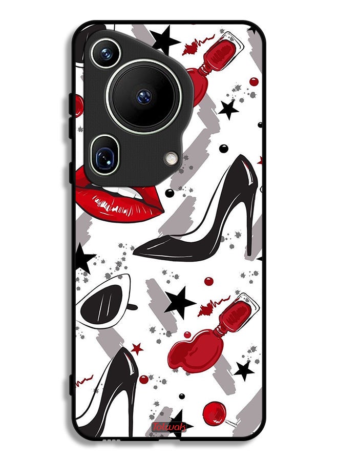 Tolwak Huawei Pura 70 Ultra Protective Case Cover Lipstick And Shoes Art - Image 1