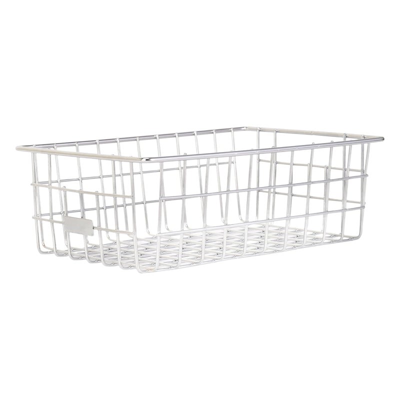 Kuber Industries Kuber Industries Small Stainless Steel Basket for Storage - Pooja Items & Kitchen Storage Tokri for Onion Organizing - With Handles - Silver - Image 1