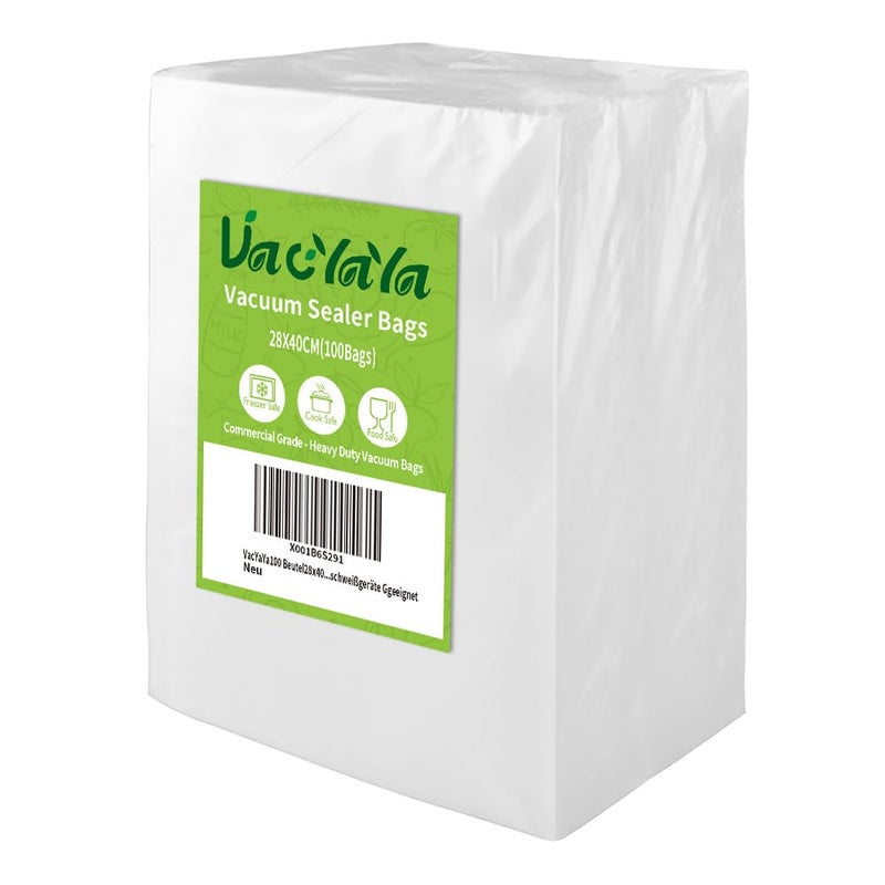 VacYaYa 100 Bags28x40cm Vacuum Food Sealer Machine Freezer Storage BagsVac Seal a Meal Bags with BPA Free and Heavy Duty Sous Vide Vaccume Seal PreCut Bag