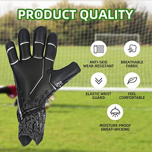 Scott Edward Football Goalkeeper Gloves for Boys Kids Children Adult Soccer Goalkeeper Kit Premium Goalkeeper Gloves Super Grip Protection Size 678910 - Image 3