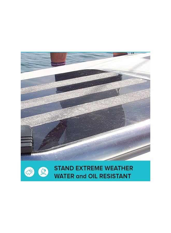 promass Anti Slip Grip Tape, Anti Slip Safety Tape, Grip Tape Steps, for Stairs Outdoor Indoor, Waterproof Safety Non-Slip Traction Grip Tape to Tubs, Boats (1 Roll, 2.5CM x 5M, Transparent) - Image 2