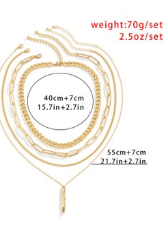 Al Aoyama Lady Multilayer Necklace Europe And America Retro Simple Creative Simple Pendant Necklace Set  - Image 2