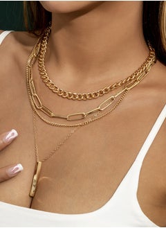 Al Aoyama Lady Multilayer Necklace Europe And America Retro Simple Creative Simple Pendant Necklace Set  - Image 4
