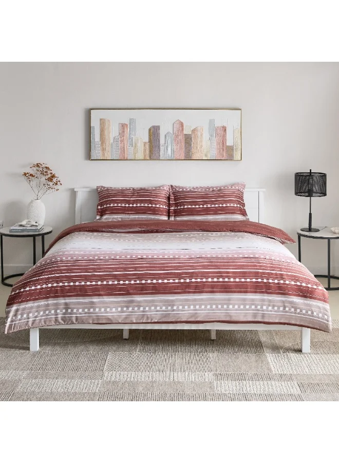 هوم بوكس Mia Sofia 3-Pieces Printed Microfiber Super King Duvet Cover Set 240 x 220 cm