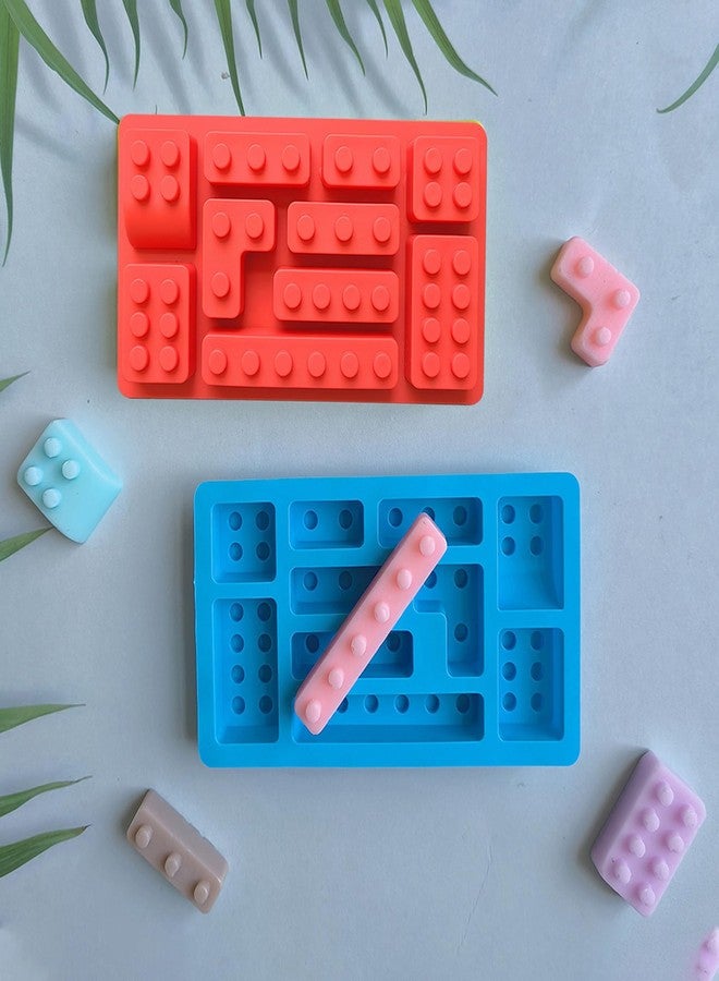 Ysqool 2 Pack Silicone Brick Mold for Chocolate Candy, Building Block Ice Cube Tray, Flexible Brick Molds Silicone for Baking, Gummy, Jello and Cake Decoration, Parties and DIY Treats - Image 4