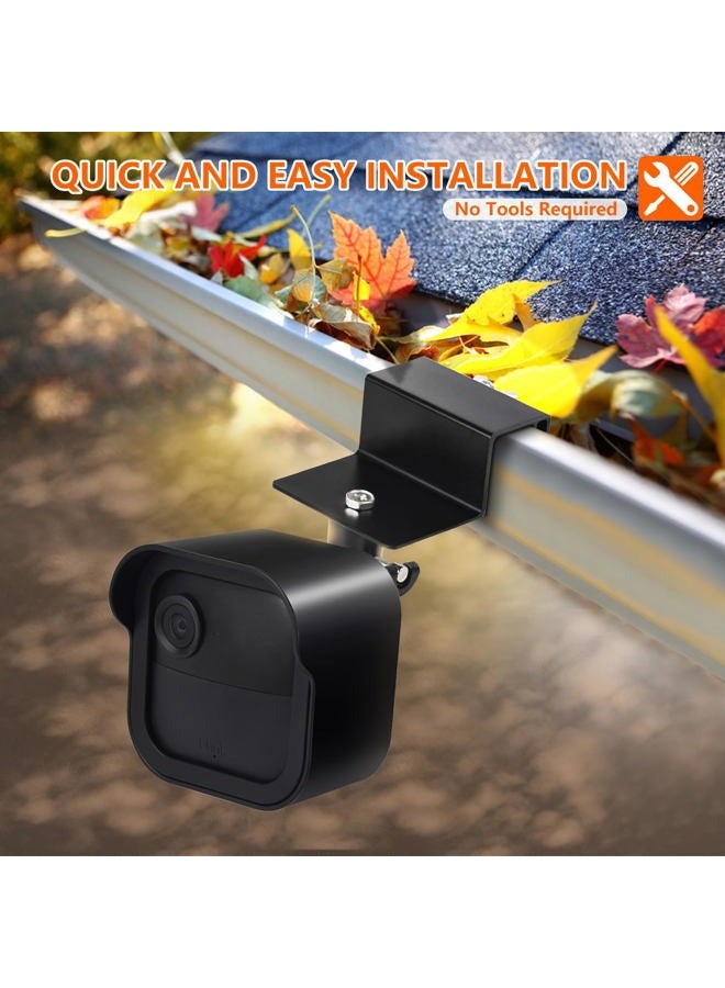 delilyn Gutter Mount for All-New Blink Outdoor 4 (4th Gen) & (3rd Gen), Weatherproof Protective Housing + 360°Swivel Adjustment Rust-Proof Aluminum Alloy Bracket for Blink Outdoor Camera, No Drill - Image 5