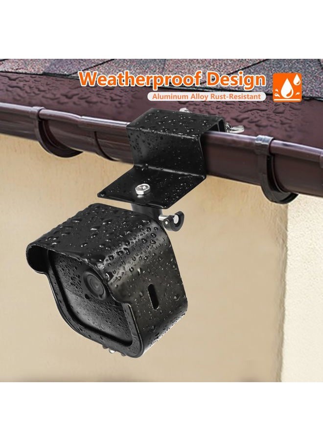 delilyn Gutter Mount for All-New Blink Outdoor 4 (4th Gen) & (3rd Gen), Weatherproof Protective Housing + 360°Swivel Adjustment Rust-Proof Aluminum Alloy Bracket for Blink Outdoor Camera, No Drill - Image 4