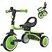 besrey Kids Tricycles Age 18 Month to 5 Years Toddler Tricycle Kids Trikes Tricycle Gift Toddler Tricycles for 25 Year Olds Gift Toys for Boy Girl Trikes for Toddlers Grass Green - Image 2