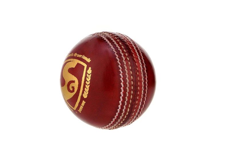 SG Shield 20 Cricket Balls | Colour: Red | Pack Size: Pack of 1 | Water-Resistant Leather Ball | Suitable for Practice Game | Tournament Game Cork - Image 2