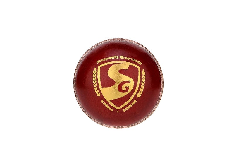 SG Shield 20 Cricket Balls | Colour: Red | Pack Size: Pack of 1 | Water-Resistant Leather Ball | Suitable for Practice Game | Tournament Game Cork - Image 1