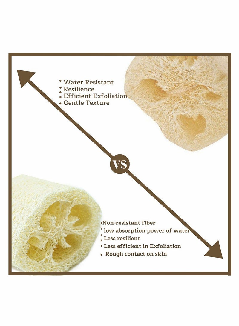 2 Pcs Bath Loofah Sponge and Biodegradable Exfoliating Loofah Pads body Scrubber Natural Bath and Shower Washcloth - Image 5