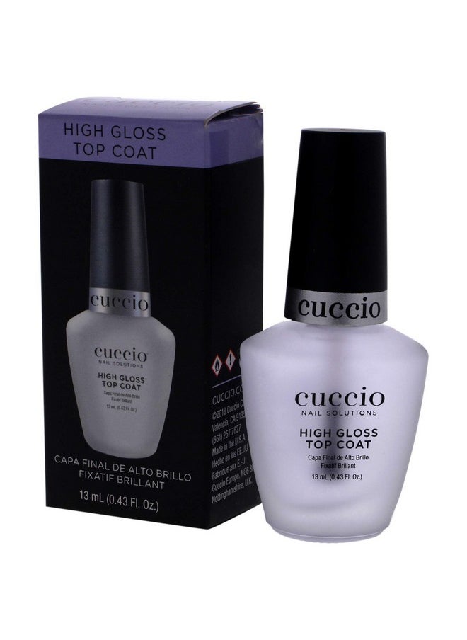 كوتشيو ناتشورال - طلاء أظافر Cuccio Color Top Coat، طلاء علوي لامع للغاية، 43 أونصة - Image 1