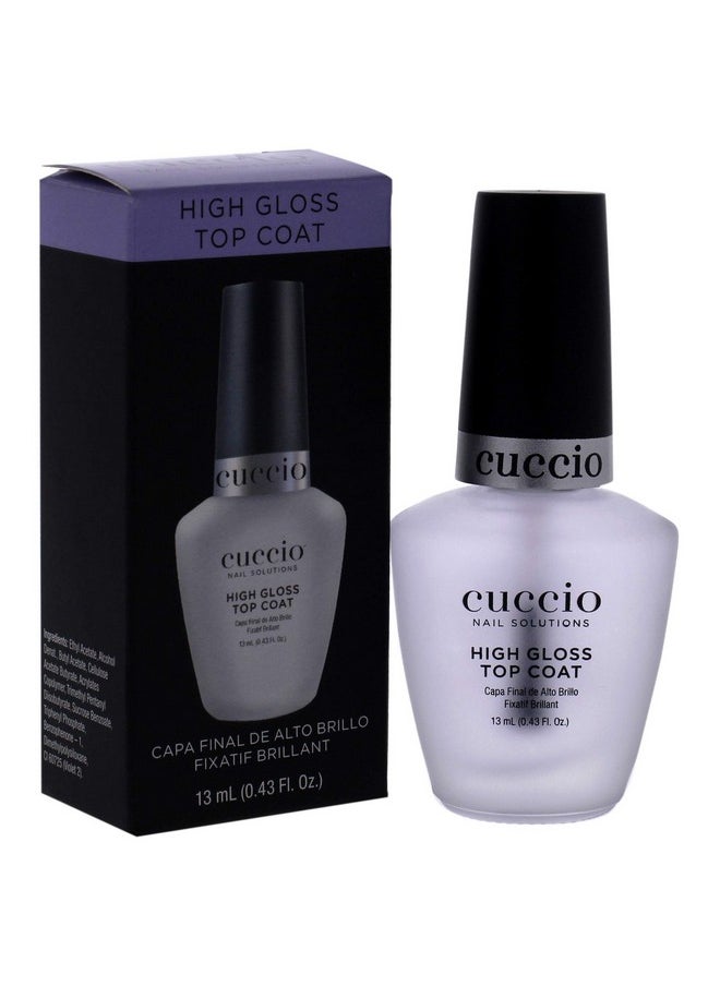 كوتشيو ناتشورال - طلاء أظافر Cuccio Color Top Coat، طلاء علوي لامع للغاية، 43 أونصة - Image 1