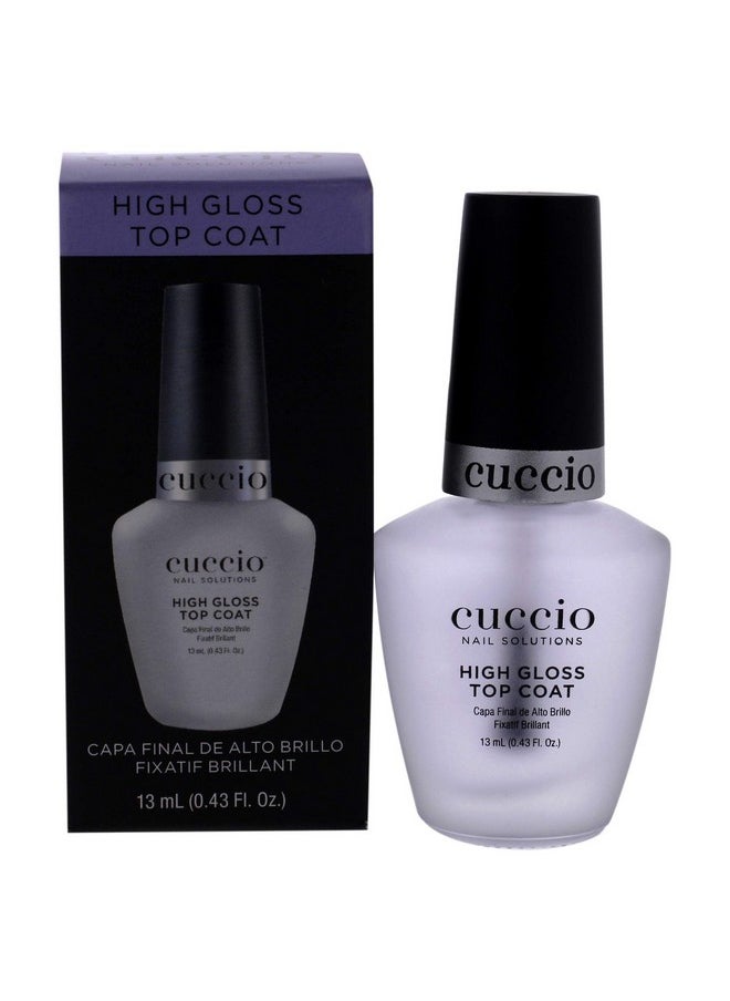 كوتشيو ناتشورال - طلاء أظافر Cuccio Color Top Coat، طلاء علوي لامع للغاية، 43 أونصة - Image 1