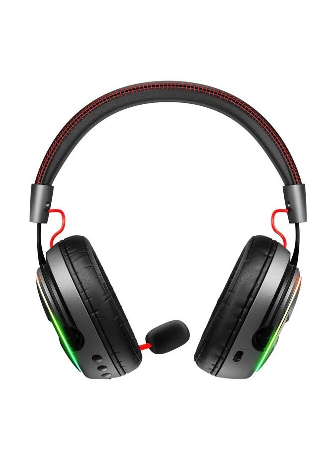OXS AUDIO - OXS Storm G2 Wireless Gaming Headset, Over-Ear Gaming Headphones with 7.1 Virtual Surround Audio, 3 EQ Modes, Low Latency 2.4GHz, 50mm Driver, RGB Light, Bluetooth 5.3, Compatible with PC, Console, Mobile Phone, Black - Image 1