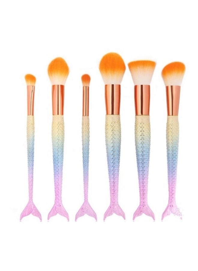 6-Piece Makeup Brush Set Multicolour - Image 1