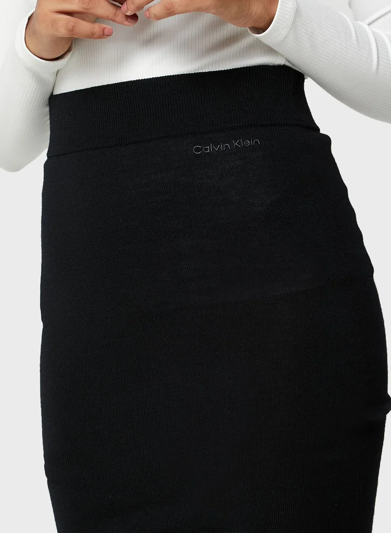 CALVIN KLEIN High Waist Bodycon Skirt