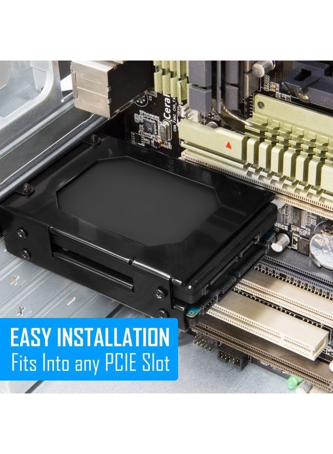 KingWin SSD Mounting Bracket for PCI, 2 x 2.5 Inch to PCI Internal Hard Drive Kit. Convert Any 2.5” Into One Slot, Screws Included, Quick & Easy Installation - Image 2