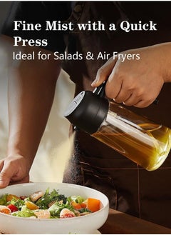 RAQTA 16oz Olive Oil Dispenser Bottle – 2-in-1 Oil Dispenser & Sprayer for Cooking, Air Fryer, Salad (470ml)  - Image 3