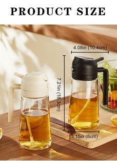 RAQTA 16oz Olive Oil Dispenser Bottle – 2-in-1 Oil Dispenser & Sprayer for Cooking, Air Fryer, Salad (470ml)  - Image 5