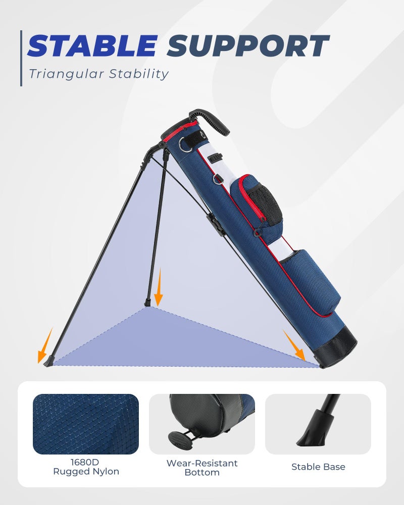Sturdum Golf Lightweight Stand Bag, Portable Golf Carry Bag with Insulated Cooler Pocket, Easy to Carry and Ideal for Driving Range, Pitch n Putt, Par 3, Executive Courses - Image 4