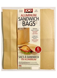 joie Aluminum Sandwich Bags 6 Pcs Pack  - Image 1