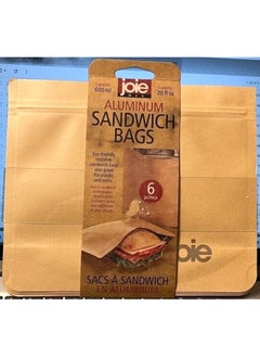 joie Aluminum Sandwich Bags 6 Pcs Pack  - Image 3